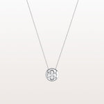 Lab Grown Diamond Blossom Necklace in 14K Solid Gold/Platinum - Necklaces