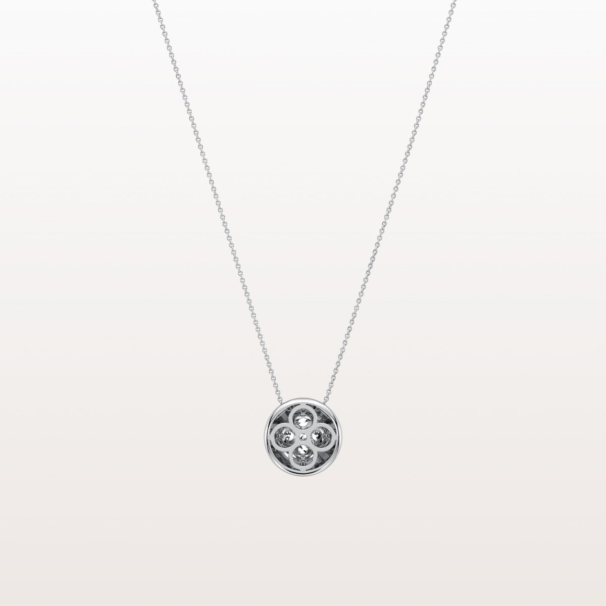 Lab Grown Diamond Blossom Necklace in 14K Solid Gold/Platinum - Necklaces