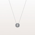 Lab Grown Diamond Blossom Necklace in 14K Solid Gold/Platinum - Necklaces