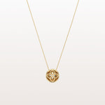 Lab Grown Diamond Blossom Necklace in 14K Solid Gold/Platinum - Necklaces