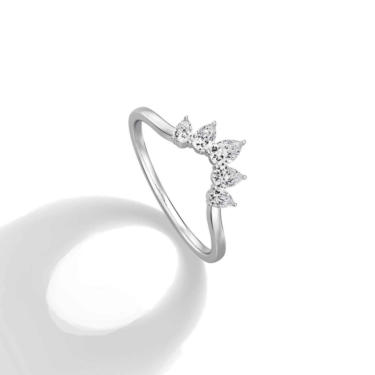 0.41CTW Lab Grown Diamond Curved Anniversary Band - Rings