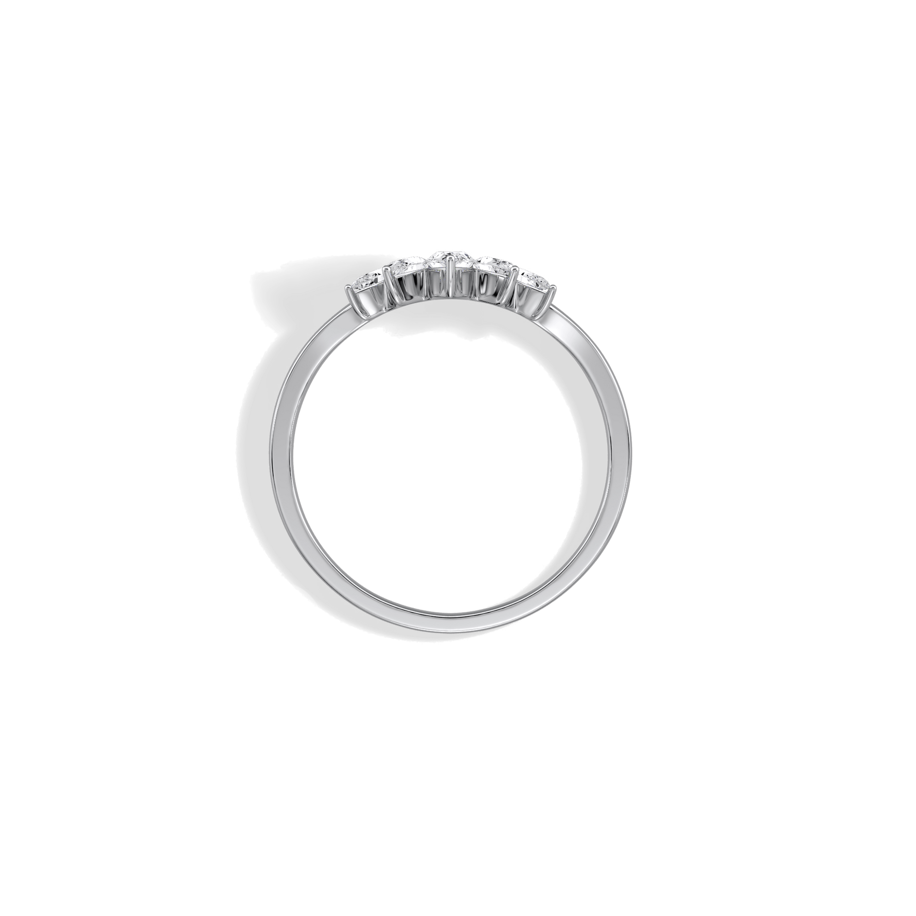 0.41CTW Lab Grown Diamond Curved Anniversary Band - Rings