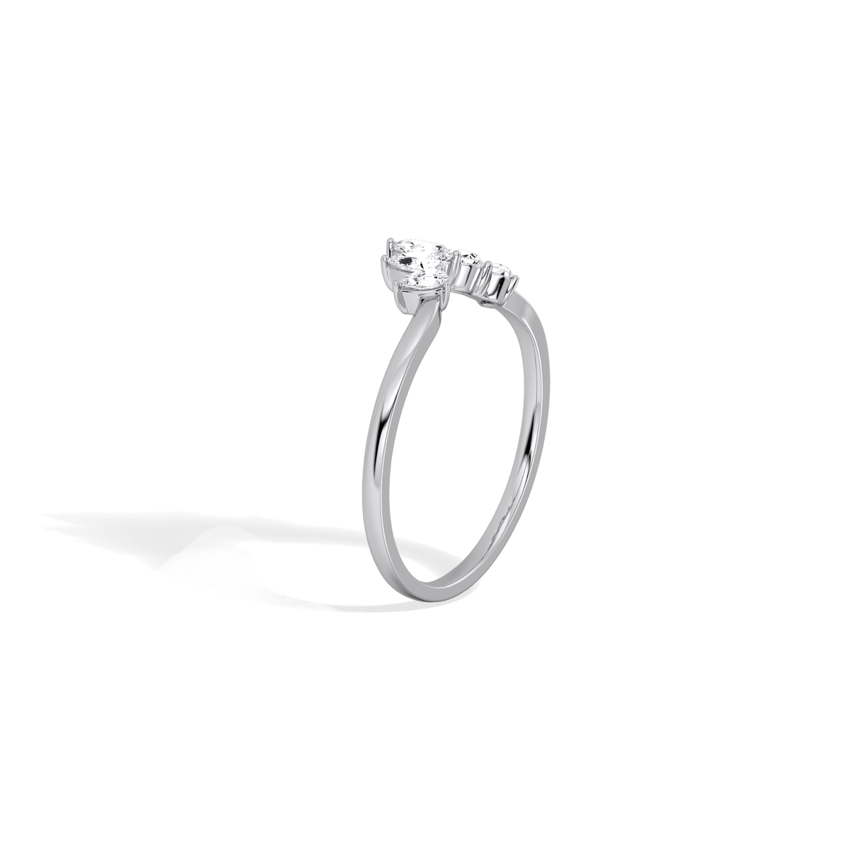 0.41CTW Lab Grown Diamond Curved Anniversary Band - Rings