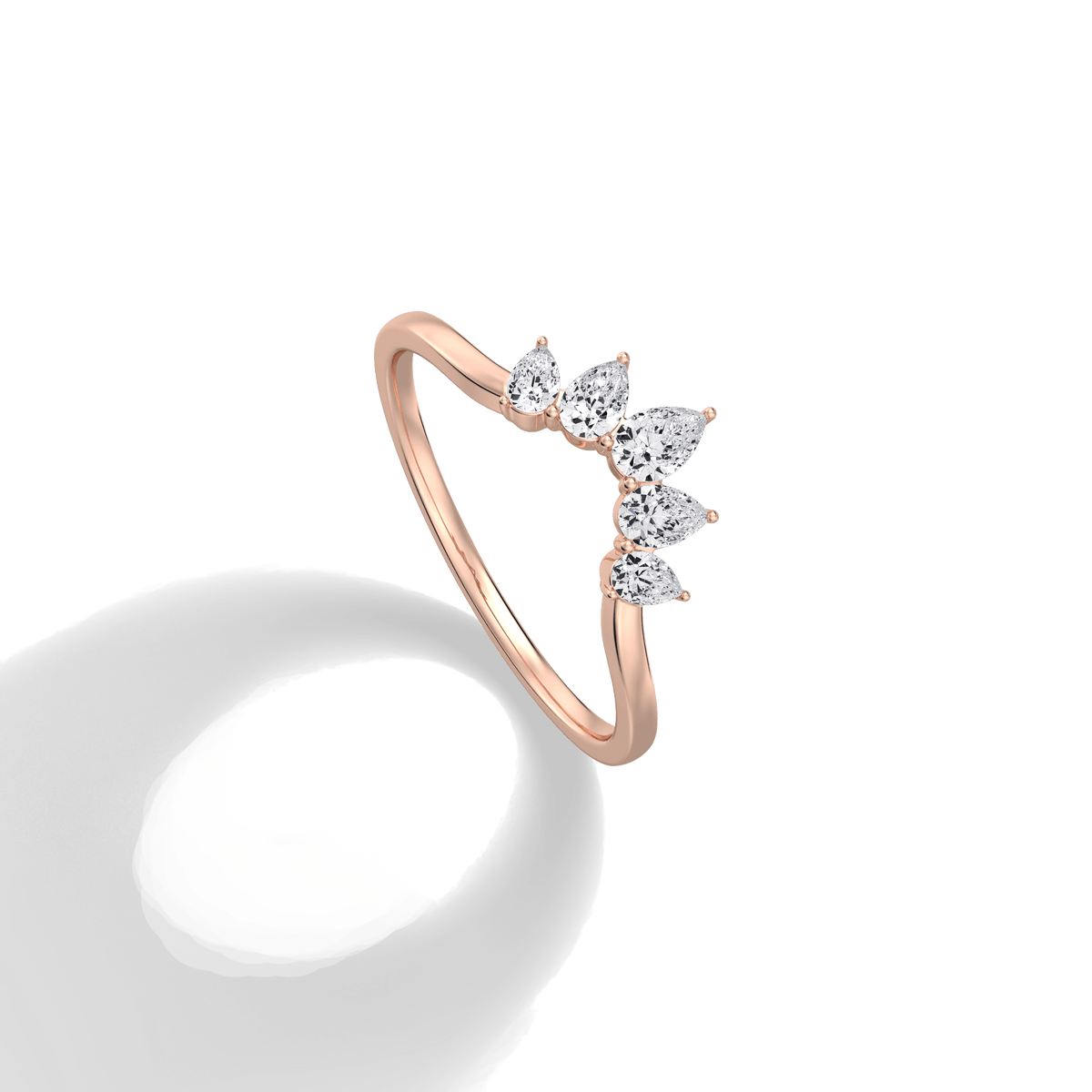 0.41CTW Lab Grown Diamond Curved Anniversary Band - Rings