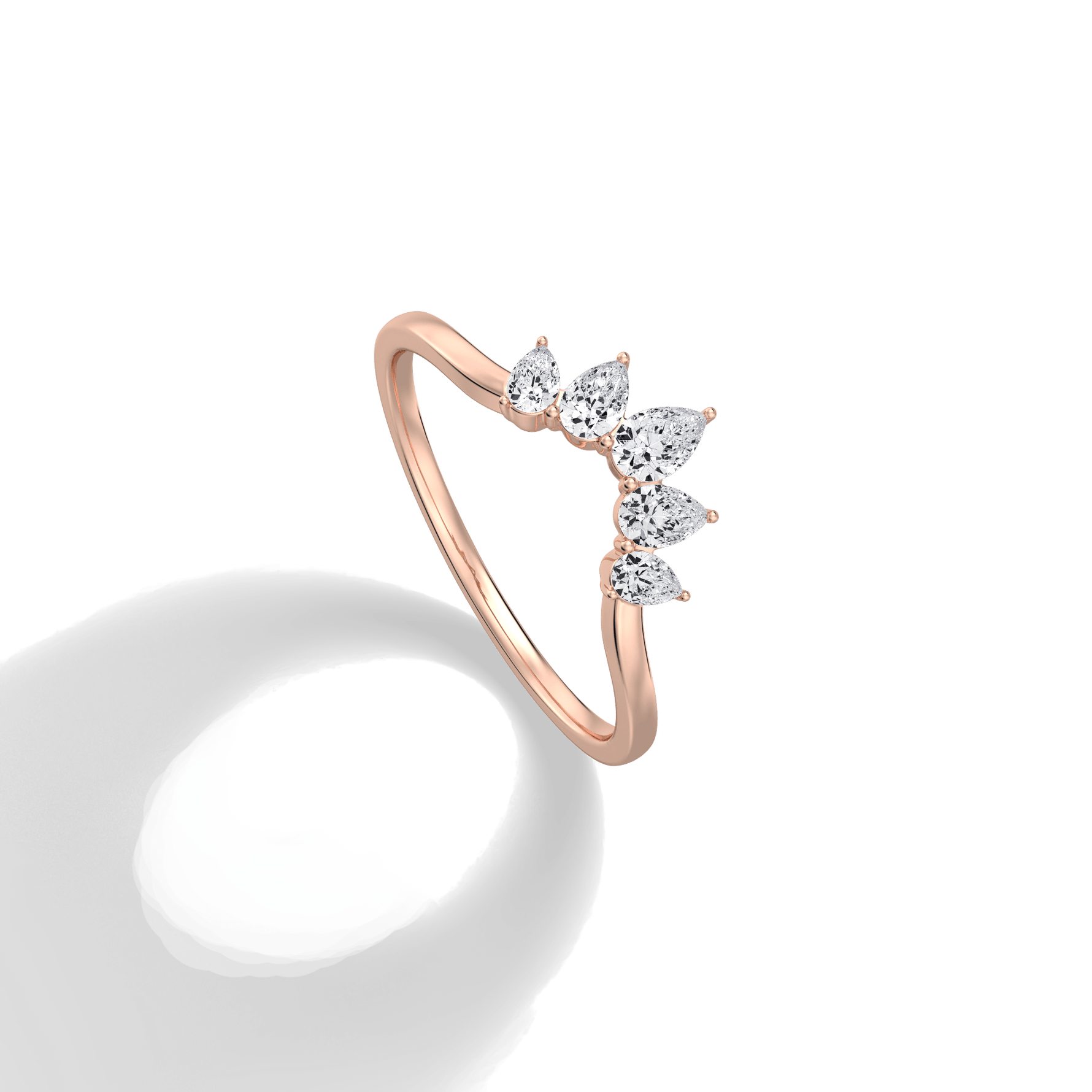 0.41CTW Lab Grown Diamond Curved Anniversary Band - Rings