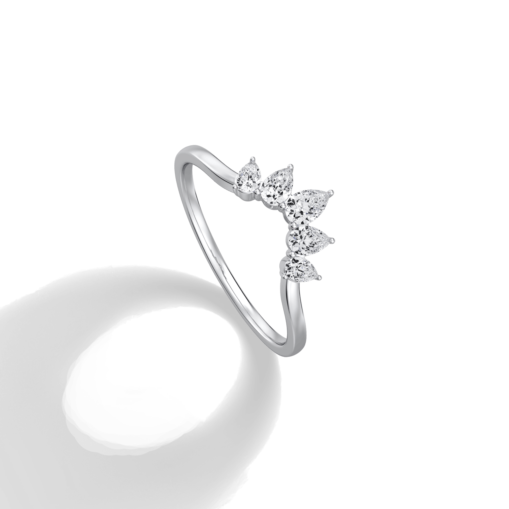 0.41CTW Lab Grown Diamond Curved Anniversary Band - Rings