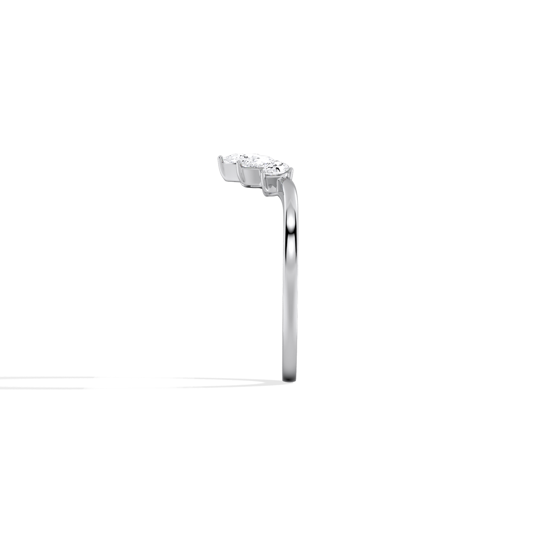 0.41CTW Lab Grown Diamond Curved Anniversary Band - Rings