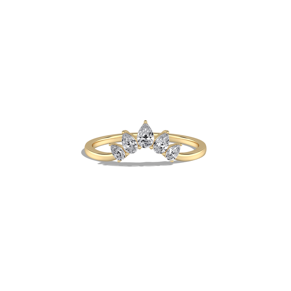 0.41CTW Lab Grown Diamond Curved Anniversary Band - Rings