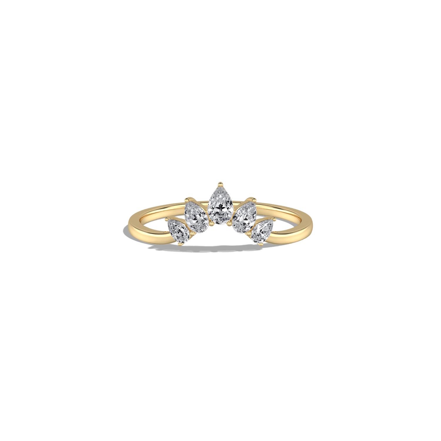 0.41CTW Lab Grown Diamond Curved Anniversary Band - Rings