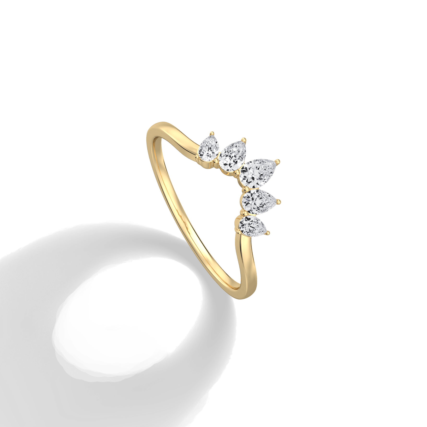 0.41CTW Lab Grown Diamond Curved Anniversary Band - Rings