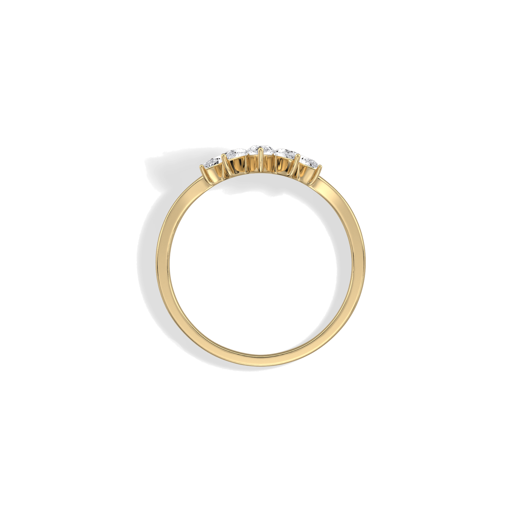 0.41CTW Lab Grown Diamond Curved Anniversary Band - Rings