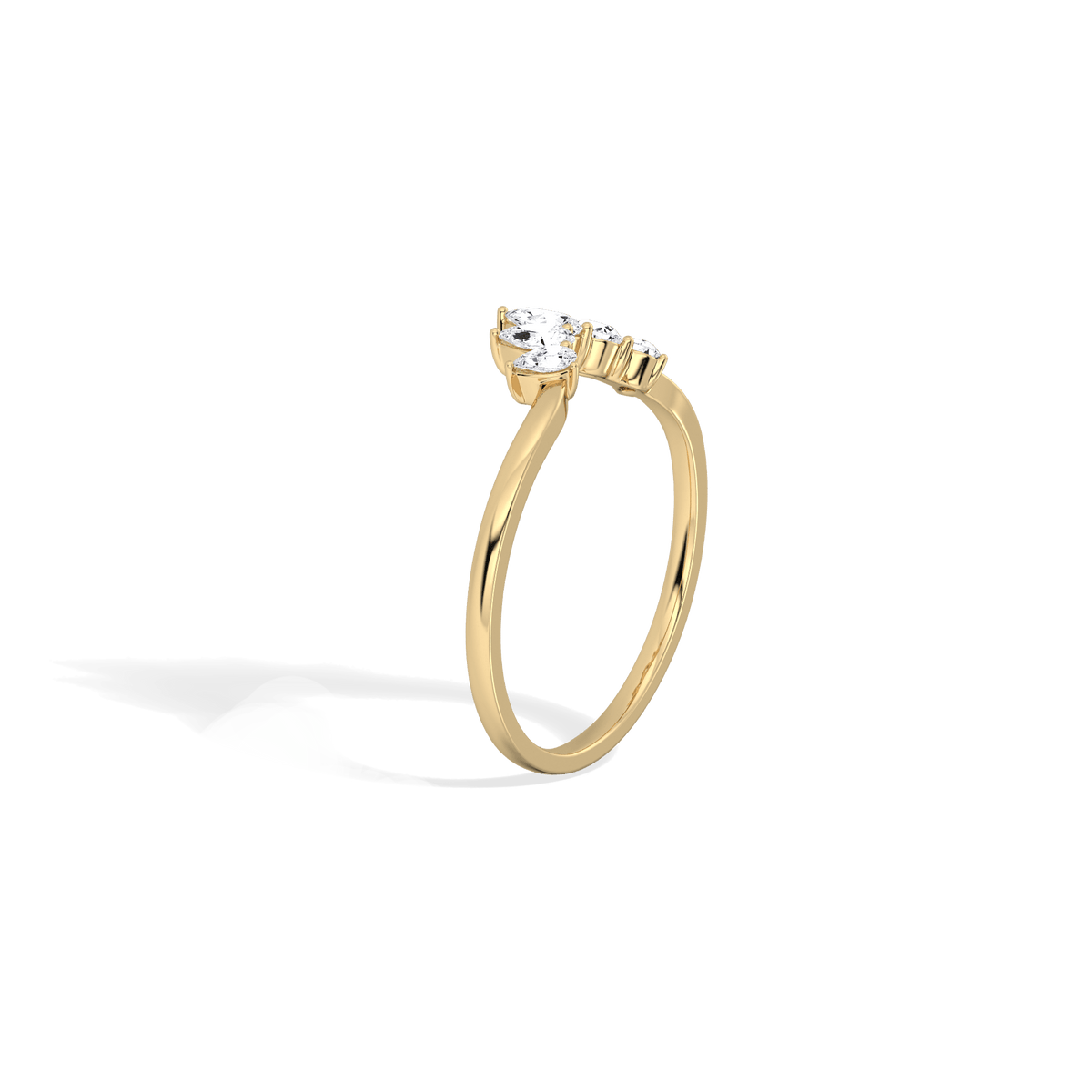 0.41CTW Lab Grown Diamond Curved Anniversary Band - Rings