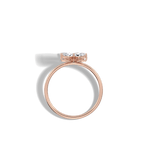 0.5CTW Lab Grown Diamond Butterfly Ring in 14K Solid Gold/Platinum - Rings