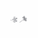 1.32CTW Pear Cut Lab Grown Diamond Flower Stud Earring - Earrings