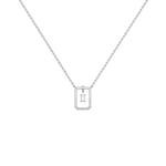 Emerald Cut Lab Diamond Rectangular Pendant Necklace - 