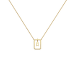 Emerald Cut Lab Diamond Rectangular Pendant Necklace - 