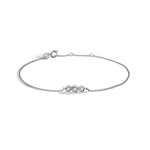 14K Solid Gold Lab Created Diamond Bezel Set Trio Bracelet - Bracelets