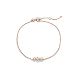 14K Solid Gold Lab Created Diamond Bezel Set Trio Bracelet - Bracelets