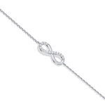 14K Solid Gold Lab Grown Diamond Infinity Chain Bracelets - Bracelets