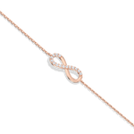 14K Solid Gold Lab Grown Diamond Infinity Chain Bracelets - Bracelets
