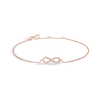 14K Solid Gold Lab Grown Diamond Infinity Chain Bracelets - Bracelets