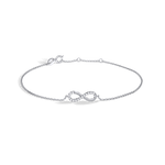 14K Solid Gold Lab Grown Diamond Infinity Chain Bracelets - Bracelets