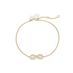 14K Solid Gold Lab Grown Diamond Infinity Chain Bracelets - Bracelets