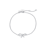 Lab Grown Diamond Bow Bracelet In 14K Solid Gold/Platinum - Bracelets