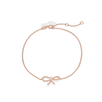 Lab Grown Diamond Bow Bracelet In 14K Solid Gold/Platinum - Bracelets