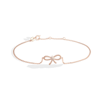 Lab Grown Diamond Bow Bracelet In 14K Solid Gold/Platinum - Bracelets