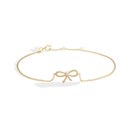 Lab Grown Diamond Bow Bracelet In 14K Solid Gold/Platinum - Bracelets