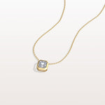 1CT Asscher Cut Lab Diamond Octagon Shape Pendant Necklace - Necklaces