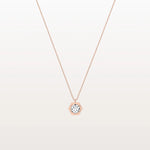 Hexagon Lab Grown Diamond Necklace in 14K Solid Gold/Platinum - Necklaces