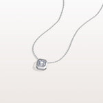 1CT Asscher Cut Lab Diamond Octagon Shape Pendant Necklace - Necklaces