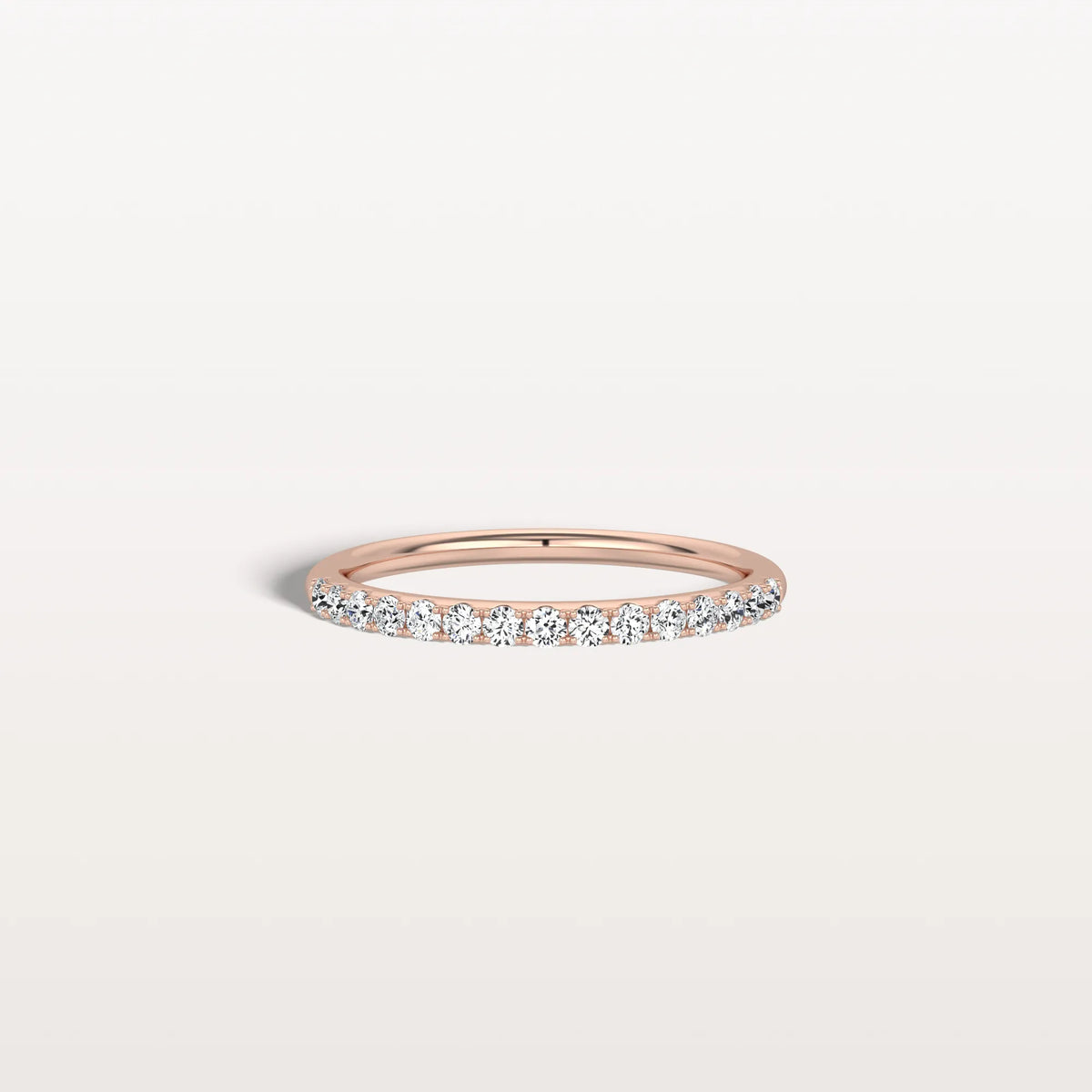 Lab Diamond Half Eternity Band Ring in 14K Gold/Platinum - Rings