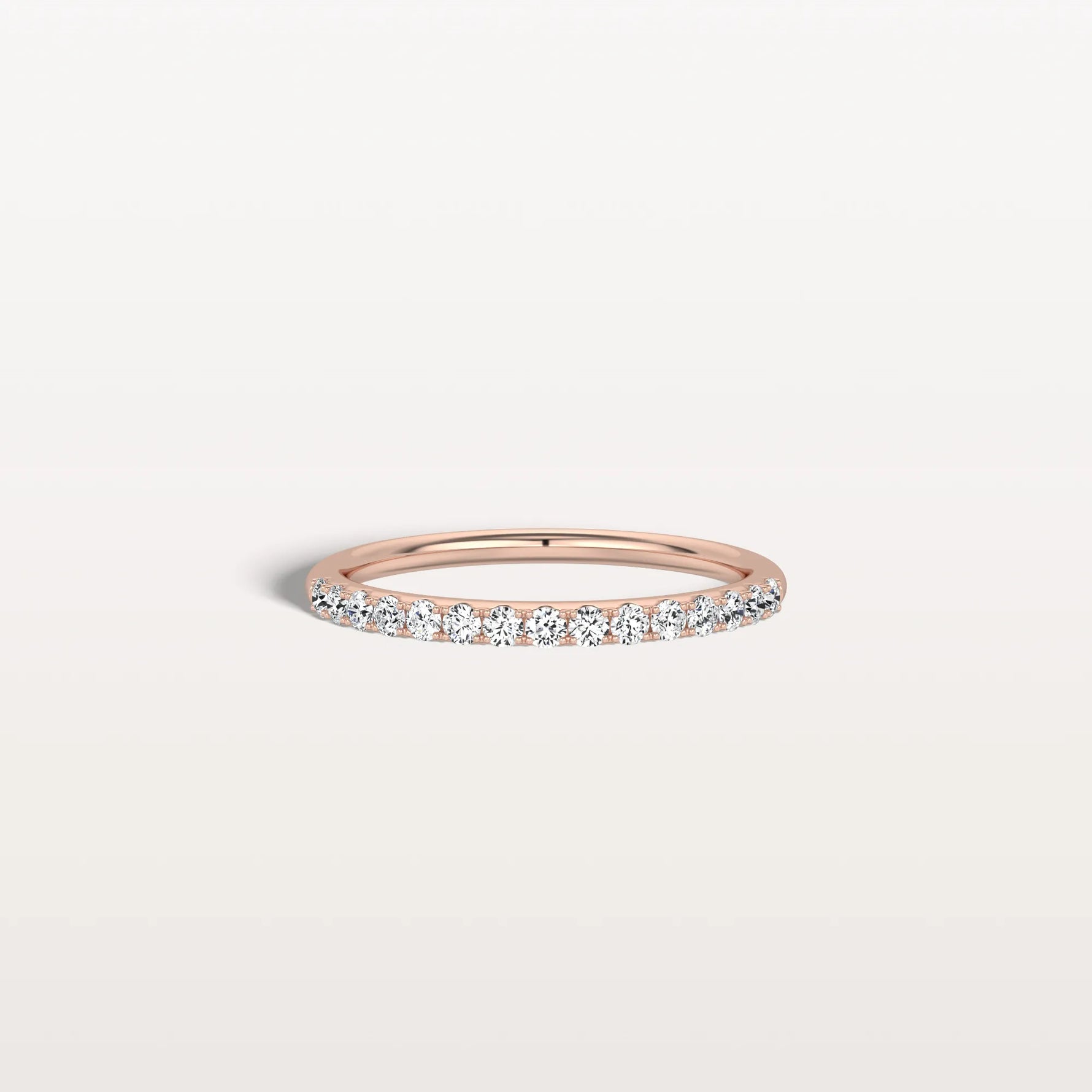 Lab Diamond Half Eternity Band Ring in 14K Gold/Platinum - Rings