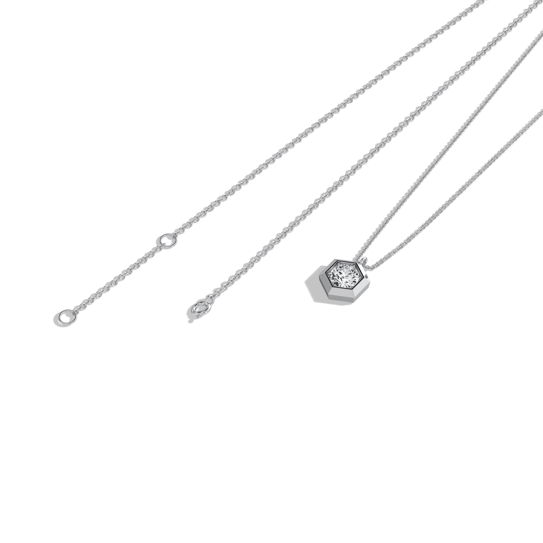 0.3CT Lab Grown Diamond Necklace In 14K Solid Gold/Platinum - Necklaces