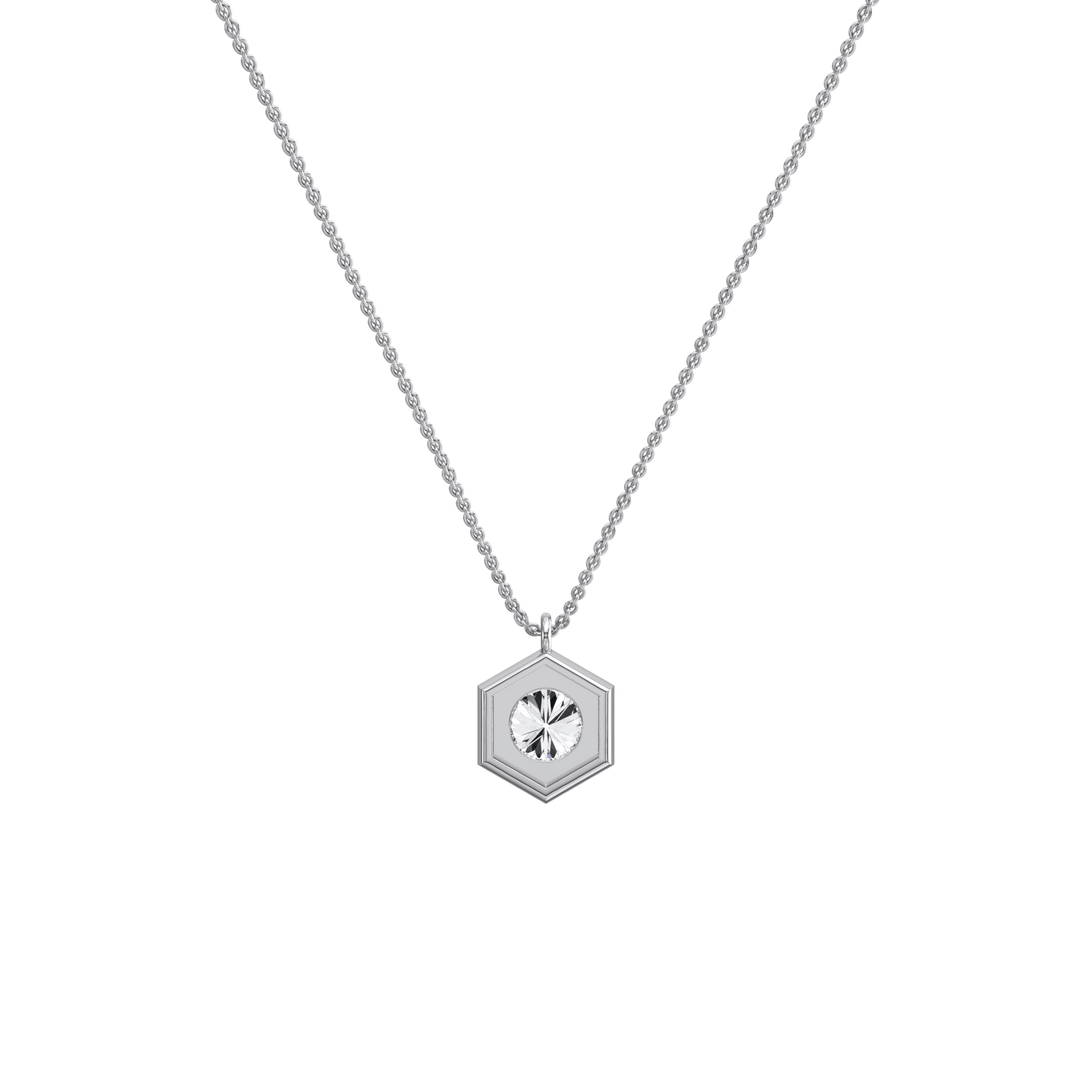 0.3CT Lab Grown Diamond Necklace In 14K Solid Gold/Platinum - Necklaces