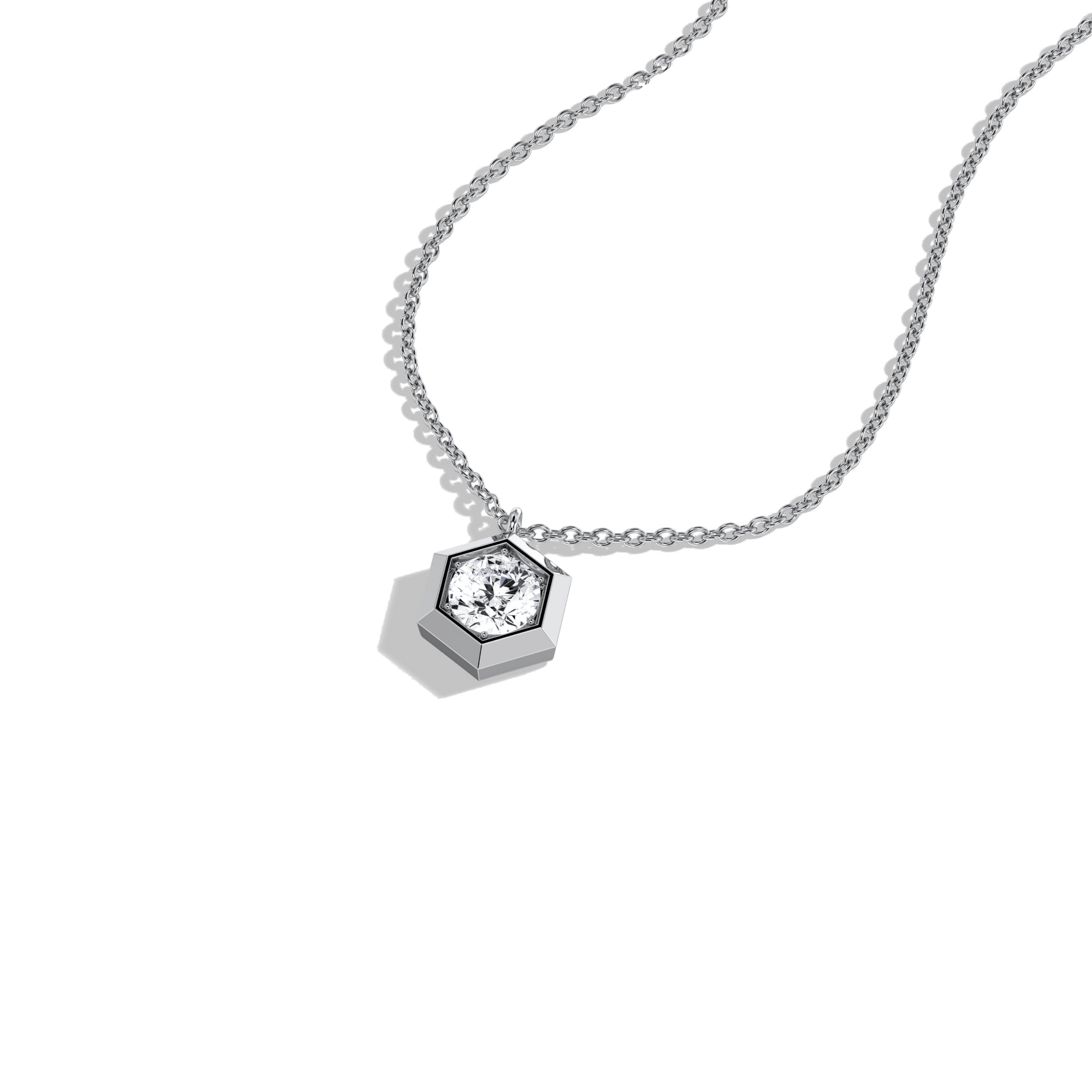 0.3CT Lab Grown Diamond Necklace In 14K Solid Gold/Platinum - Necklaces