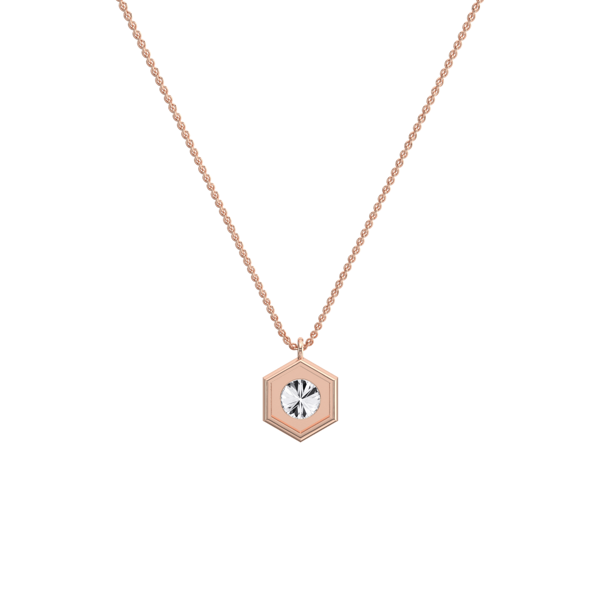 0.3CT Lab Grown Diamond Necklace In 14K Solid Gold/Platinum - Necklaces