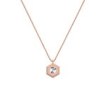 0.3CT Lab Grown Diamond Necklace In 14K Solid Gold/Platinum - Necklaces