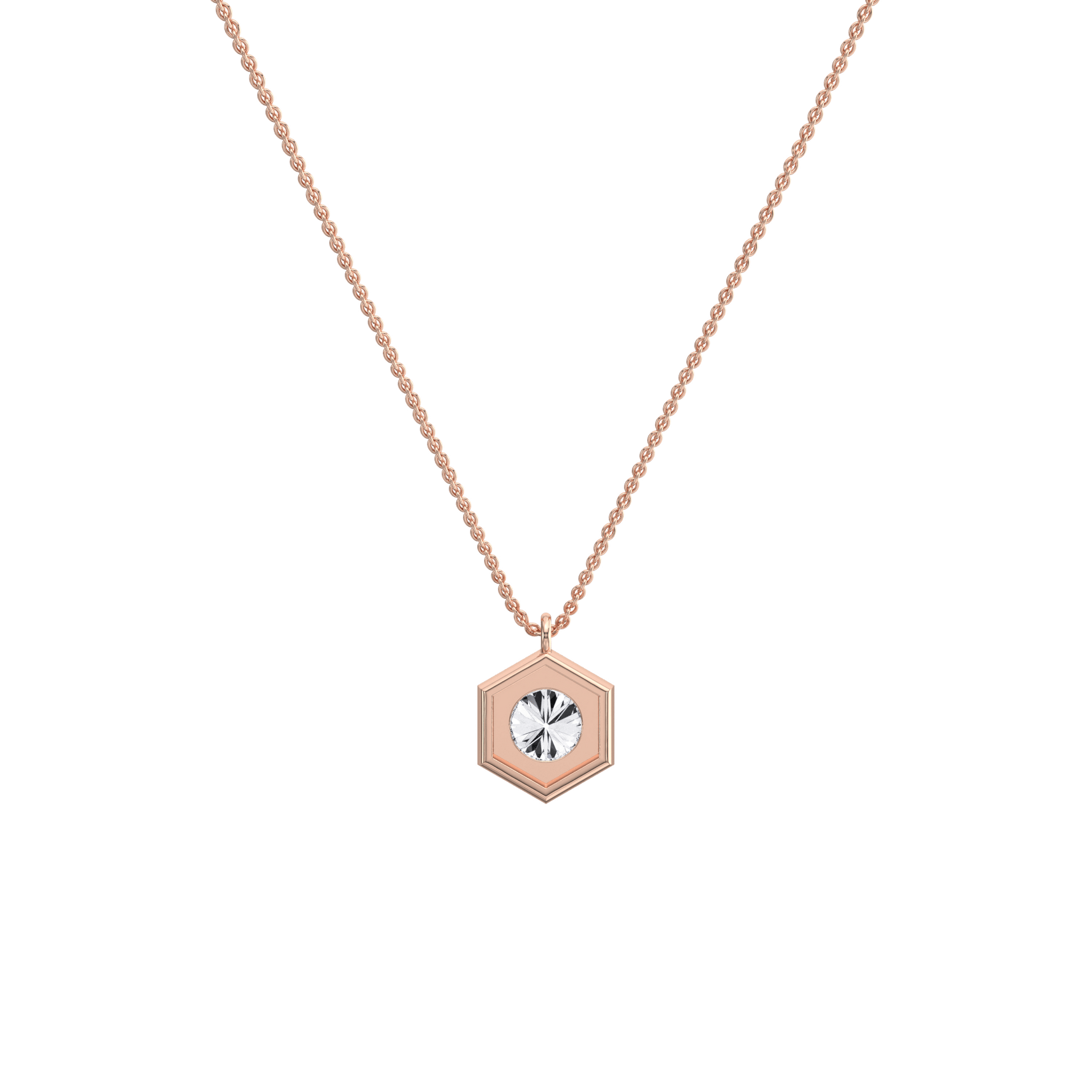 0.3CT Lab Grown Diamond Necklace In 14K Solid Gold/Platinum - Necklaces