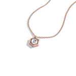 0.3CT Lab Grown Diamond Necklace In 14K Solid Gold/Platinum - Necklaces