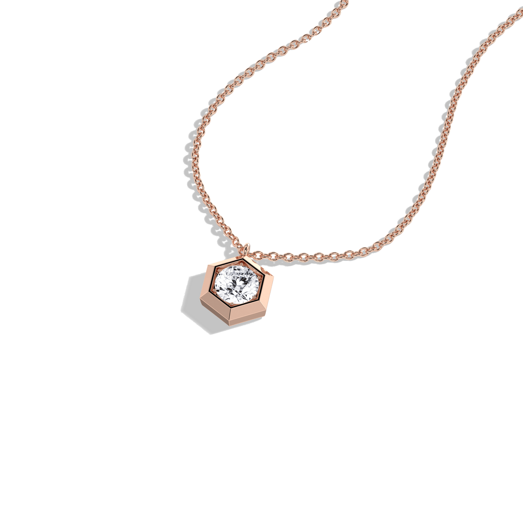 0.3CT Lab Grown Diamond Necklace In 14K Solid Gold/Platinum - Necklaces