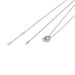 0.3CT Lab Grown Diamond Necklace In 14K Solid Gold/Platinum - Necklaces