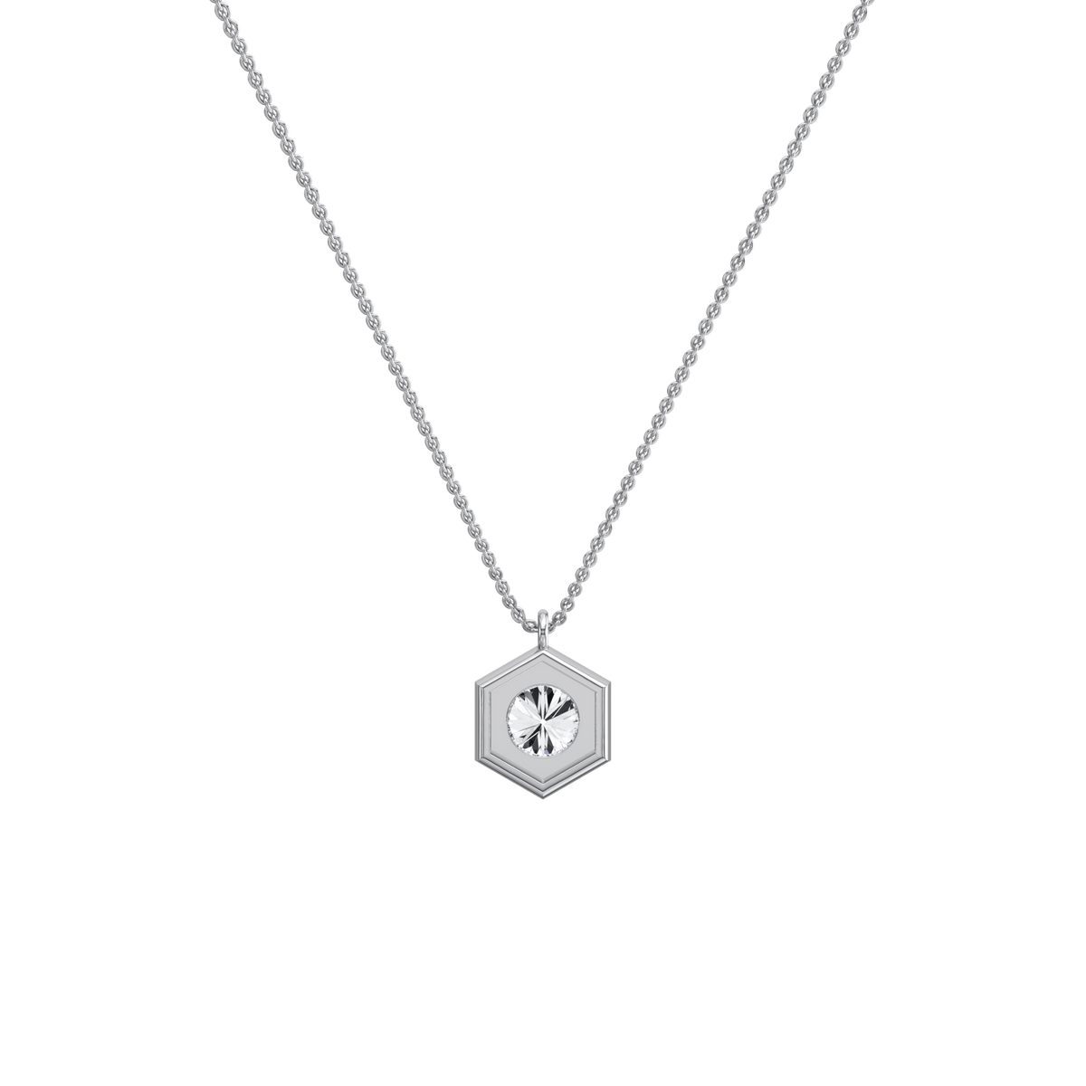 0.3CT Lab Grown Diamond Necklace In 14K Solid Gold/Platinum - Necklaces