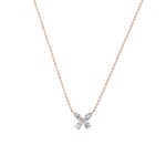 0.5CTW Lab Grown Diamond Butterfly Necklace In 14K Solid Gold/Platinum - Necklaces