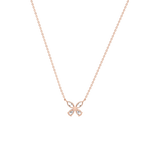 0.5CTW Lab Grown Diamond Butterfly Necklace In 14K Solid Gold/Platinum - Necklaces