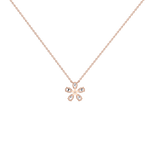 0.75CTW Lab Diamond Petite Flower Pendant Necklace In 14K Solid Gold/Platinum - Necklaces