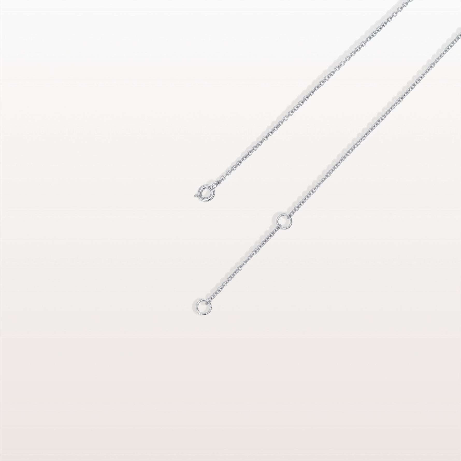 Lab Grown Diamond Clover Station Necklace In 14K Solid Gold/Platinum - Necklaces
